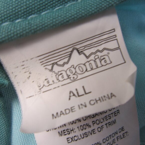 Patagonia Bear Light Teal & White Snapback Hat - Size: Adult(SMALL) - READ DESC - Picture 8 of 9